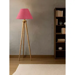 Devansh Unisex Pink Cotton Tripod Lamp-picture-46