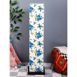 Devansh Unisex White Printed cotton shade Column lamp-picture-20