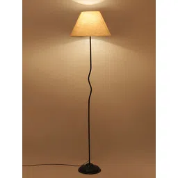 Devansh White & Black Frustum Floor Lamps With Shade-picture-29