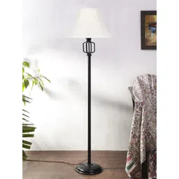 Devansh White & Black Frustum Shape Abstract Shape Floor Lamps-picture-32