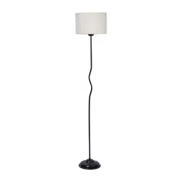 Devansh White & Black Iron Floor Lamp With Shade-picture-38