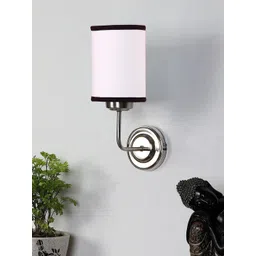 Devansh White & Black Metal Cylinder Shaped Wall Lamp-picture-10