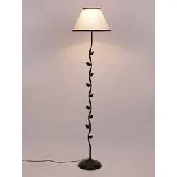 Devansh White & Black Solid Frustum Leaf Floor Lamp-picture-26