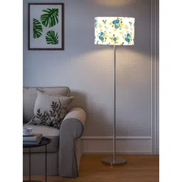 Devansh White & Blue Floor Lamp Steel Base image 5