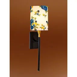 Devansh White & Blue Floral Printed Glass Rectangle Shaped Wall Lamp-picture-18