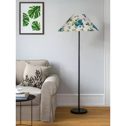 Devansh White & Blue Printed Frustum FloorLamps-picture-43