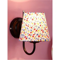 Devansh White & Blue Printed Traditional Armed Sconce Wall Lamp-picture-10