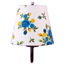 Devansh White & Blue Printed Traditional Armed Sconce Wall Lamp image 5