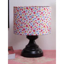 Devansh White & Blue Printed Traditional Buffet Table Lamp with Shade-picture-20