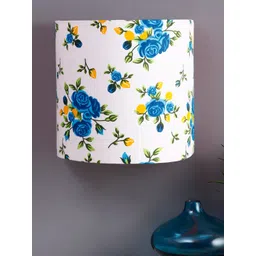 Devansh White & Blue Printed Traditional Flush Mount Wall Lamp-picture-15