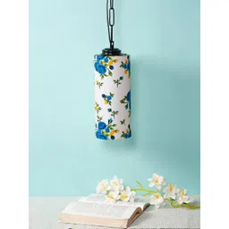 Devansh White & Blue Printed Traditional Hanging Light-picture-22