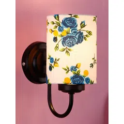 Devansh White & Blue Printed Traditional Wallchiere Lamp-picture-31