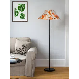 Devansh White & Orange-Coloured Printed Frustum FloorLamps-picture-36