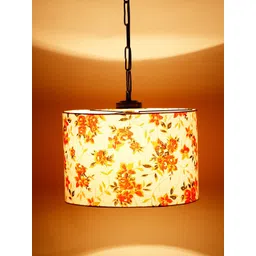 Devansh White & Orange Printed Hanging Light-picture-44