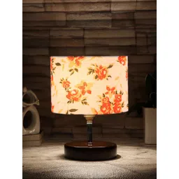 Devansh White & Orange Printed Table Lamps-picture-24