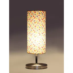 Devansh White & Pink Steel Table Lamp With Floral Printed Cotton Shade-picture-17