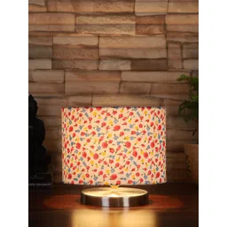 Devansh White & Pink Steel Table Lamp With Floral Printed Cotton Shade-picture-18