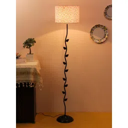 Devansh White & Red Printed Drum Designer Traditional Club Lamp-picture-34