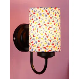Devansh White & Red Printed Traditional Armed Sconce Wall Lamp-picture-20