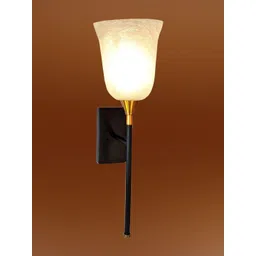 Devansh White & White Textured Glass Contemporary Wall Lamp image 4