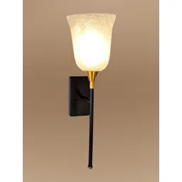 Devansh White & White Textured Glass Contemporary Wall Lamp image 3