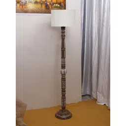 Devansh White Drum Wooden Floor Lamps-picture-42