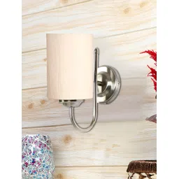 Devansh White Metal Cotton Traditional Cylinder Shaped Wall Lamp-picture-33