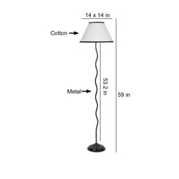 Devansh White Solid Floor Lamps image 3