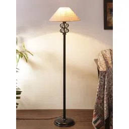 Devansh White Solid Traditional Floor Lamp with Shade-picture-44