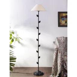 Devansh White Solid Traditional Floor Lamp with Shade-picture-12