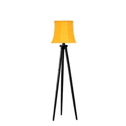 Devansh Yellow & Black Wooden Tripod Floor Lamp-image-40