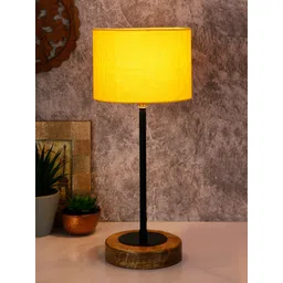 Devansh Yellow & Brown Solid Traditional Buffet Table Lamp with Shade-picture-12