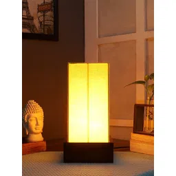 Devansh Yellow Contemporary Bedside Standard Table Lamp with Shade-image-32
