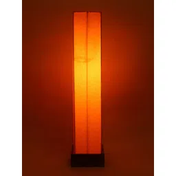 Devansh Yellow Contemporary Cotton Square Floor Lamp-picture-17