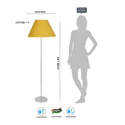 Devansh Yellow Floor Lamp Steel Base image 4