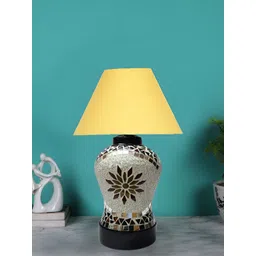 Devansh Yellow Glass Traditional Abstract Shaped Table Lamp-image-0