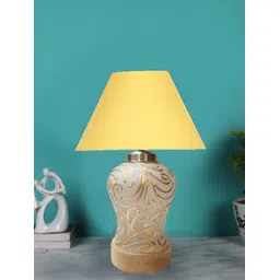 Devansh Yellow Glass Traditional Frusturical Shaped Table Lamp-image-49