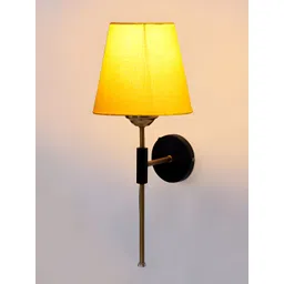 Devansh Yellow Metal Traditional Abstract Shaped Shaped Wall Lamp-image-26