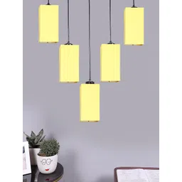 Devansh Yellow Quintuple Hanging Lamps-image-48