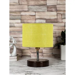 Devansh Yellow Solid Jute Table Lamp With Shade-picture-13