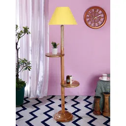 Devansh Yellow Wooden Floor Lamp-picture-19
