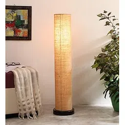 Devansh Home Decor Bedroom Living Room Office Round Iron LED Floor Lamps (Beige,Jute, Pack of 1)-picture-15