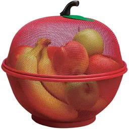 devchhaya enterprise Apple Shape Net Fruits Basket For Kitchen Steel Fruit & Vegetable Basket-picture-20