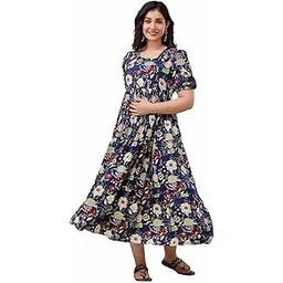 devek Enterprises Women's Rayon Maternity Dress Pregnancy Dress Easy Breastfeeding Dress with Zippers for Nursing Pre and Post Pregnancy-picture-27