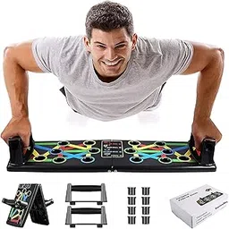 Deviant Buzz 15 In 1 Push Up Board Multi Training For Push Up Triceps Shoulder & Back Exercise For Man & Women (Black)-picture-11