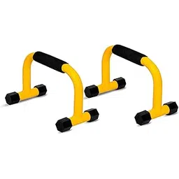 Deviant Buzz Metal Push Up Bar with Foam Handles | Push Up Bar Stand for Gym & Home Exercise, Dips/Push Up Stand for Men & Women (Yellow)-picture-22