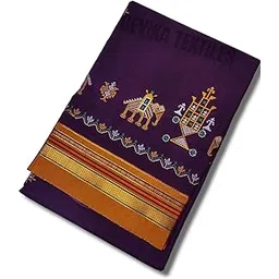 devika textiles Kasuti Work ilkal Sarees with Running blouse piece for womens-picture-13