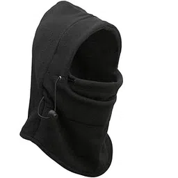 devil Girl's & Women's 6-in-1 Multi-function Thermal Fleece Balaclava Hood Police Swat Ski Bike Wind Stopper Face Mask (Black)-(Pack of 01)-picture-42