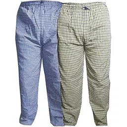 devil Men's Cotton Chekered Multicolour Casual Pajamas -(Pack of 02)-picture-35