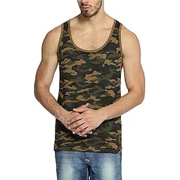 devil Men's Cotton Sleeveless Army Camouflage Print Sports Vest-picture-42